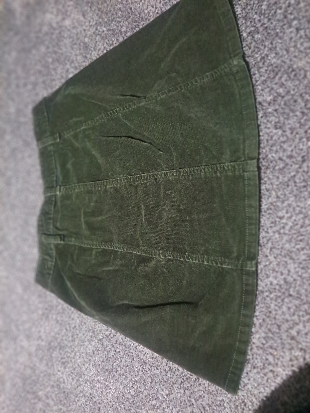 STYLEWE Dark Green Corduroy Button-Front Mini Skirt - Picture 5 of 6